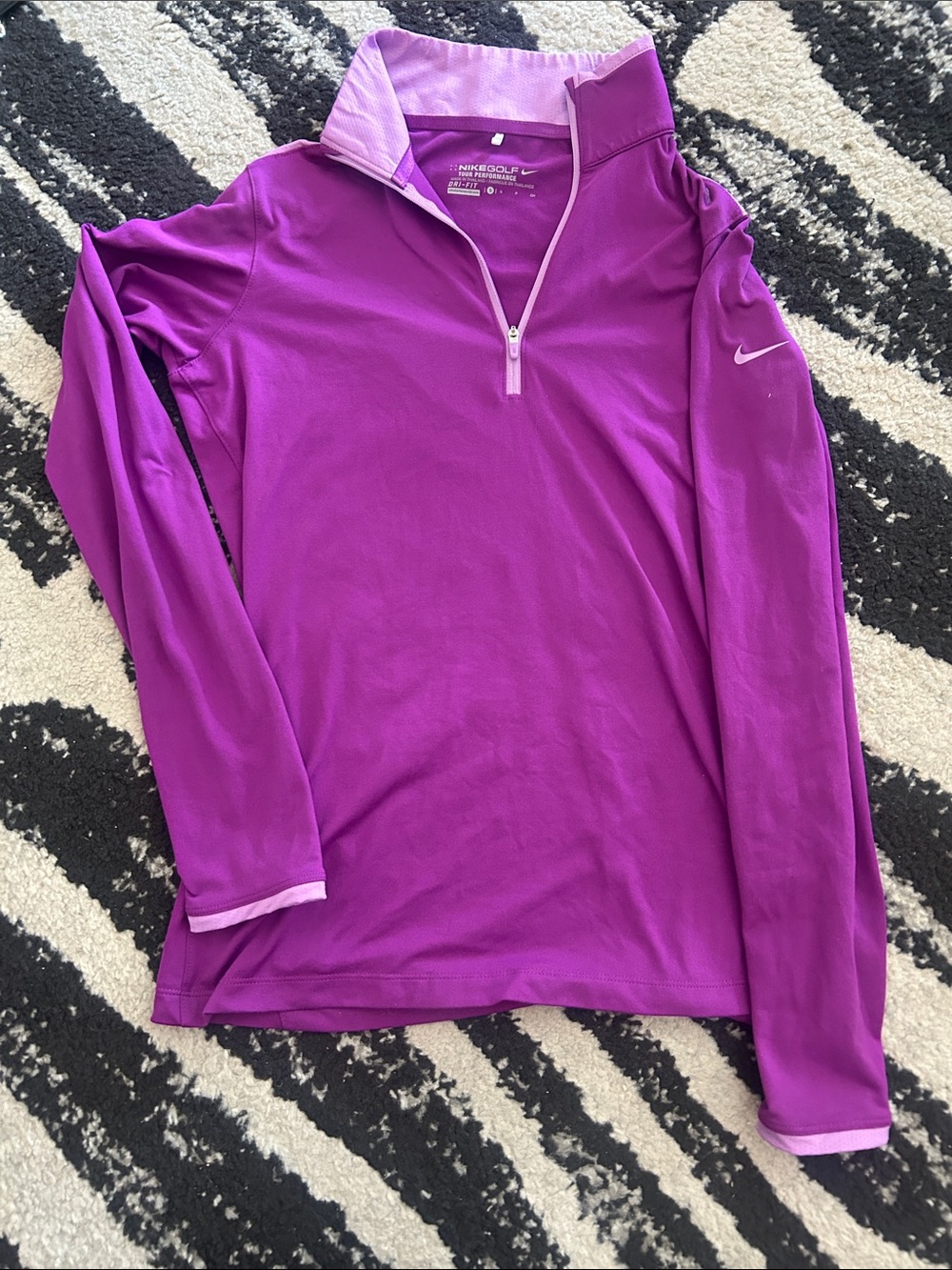 Nike Purple Quarter-Zip Dri-FIT Pullover